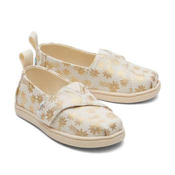 Πάνινο Toms Tiny Alpargata Canvas Χρυσά λουλούδια